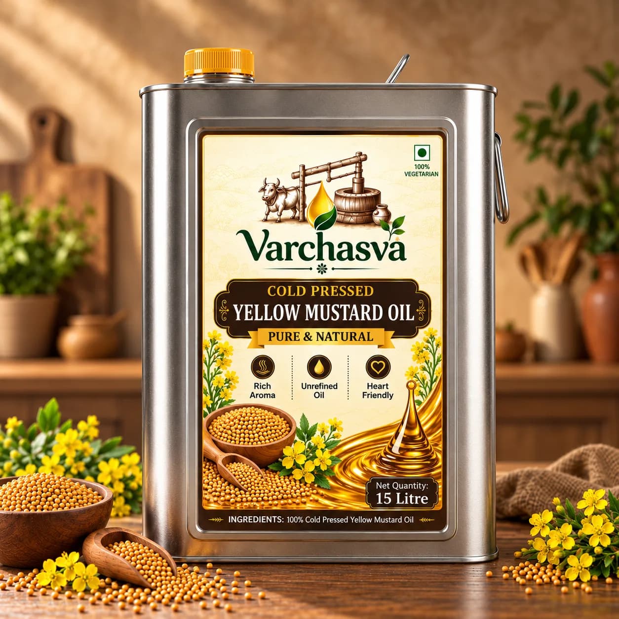 Pure Yellow Mustard Oil view 3